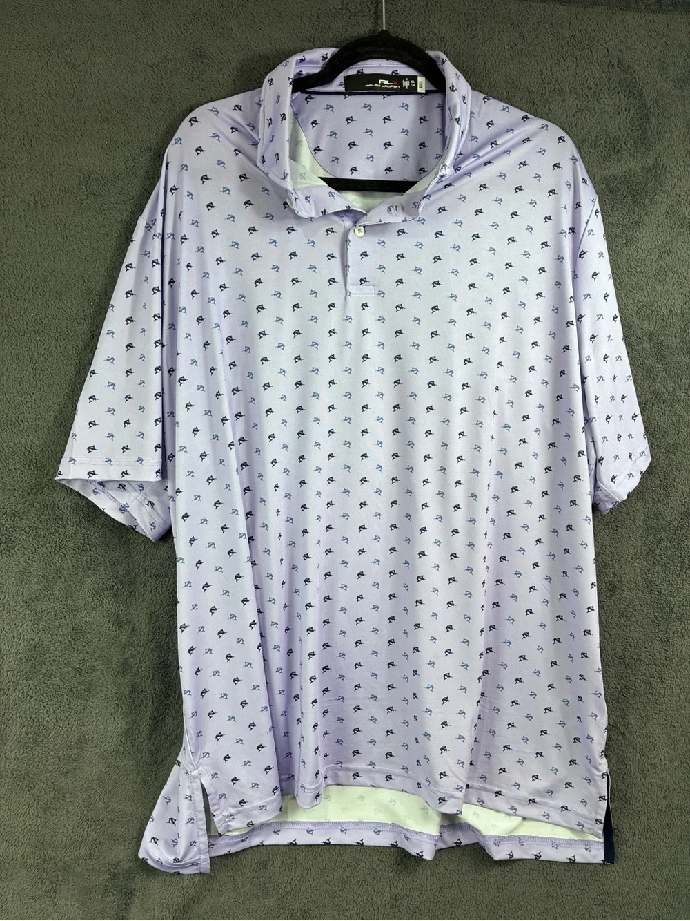RXL Ralph Lauren Lilac Polo with  Micro Motif